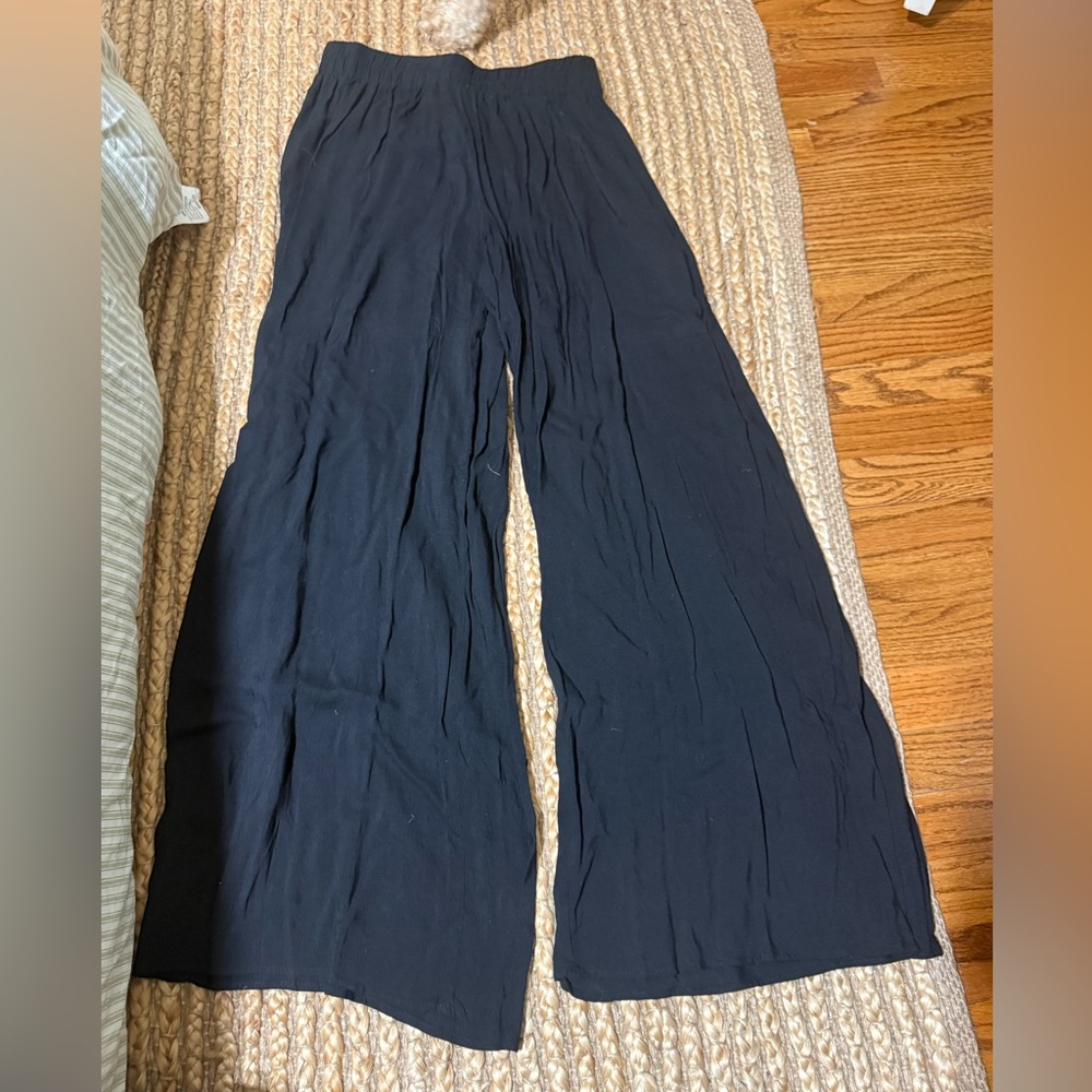 Black Wide-Leg Pants